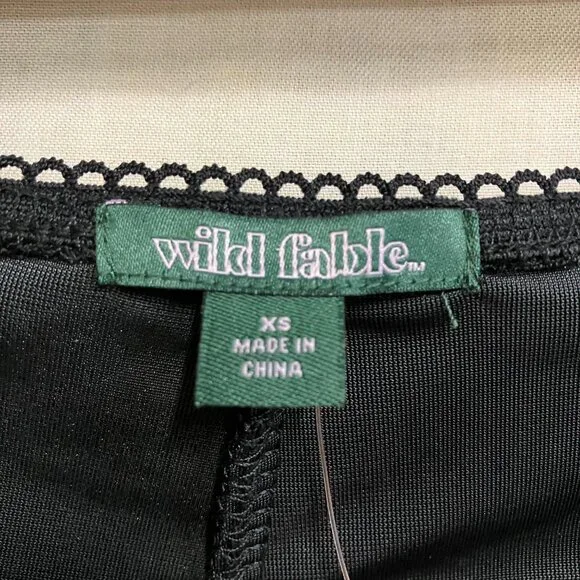 NWT Wild Fable Women's Size XS Black Satin Elastic Waist Velour Maxi Skirt - Picture 7 of 13